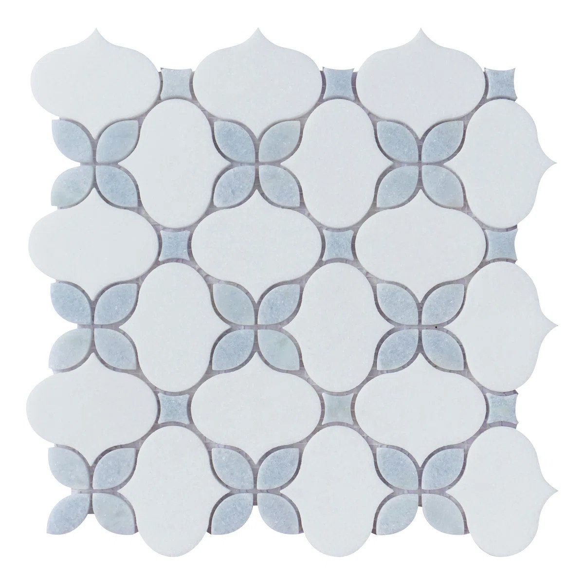 Clover Bloom 11.82 in. x 11.82 in. Floral Polished Marble Mosaic Tile | Wayfair North America