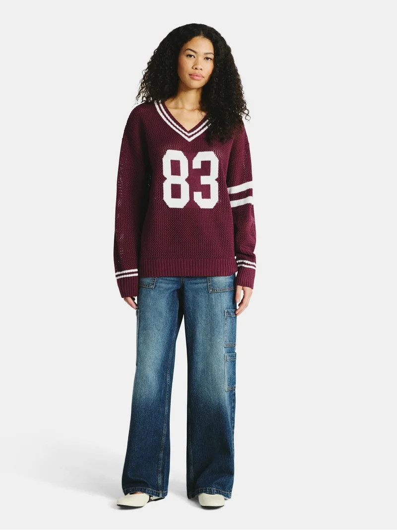 No Boundaries Jacquard Pullover, Women’s - Walmart.com | Walmart (US)