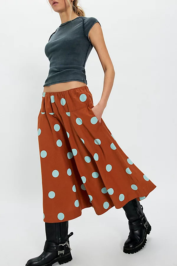 Betty Drop-Waist Midi Skirt | Free People (Global - UK&FR Excluded)