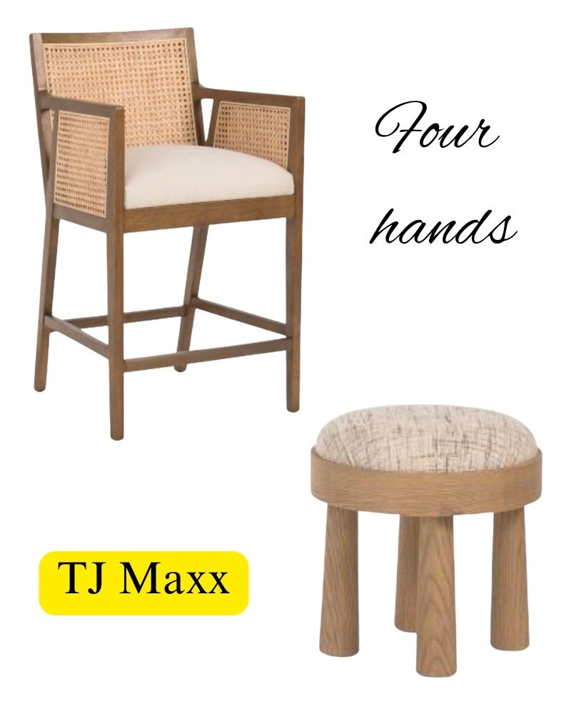 Forehand furniture on sale at TJ Maxx, modern, countertop stool, woven, wood, brown, French, coastal, kitchen, dining room, entry, living room, office.

#LTKSaleAlert #LTKHome
