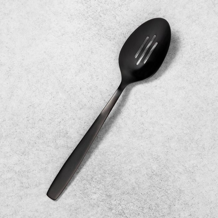 Matte Finish Slotted Serving Spoon Black - Hearth & Hand™ with Magnolia | Target