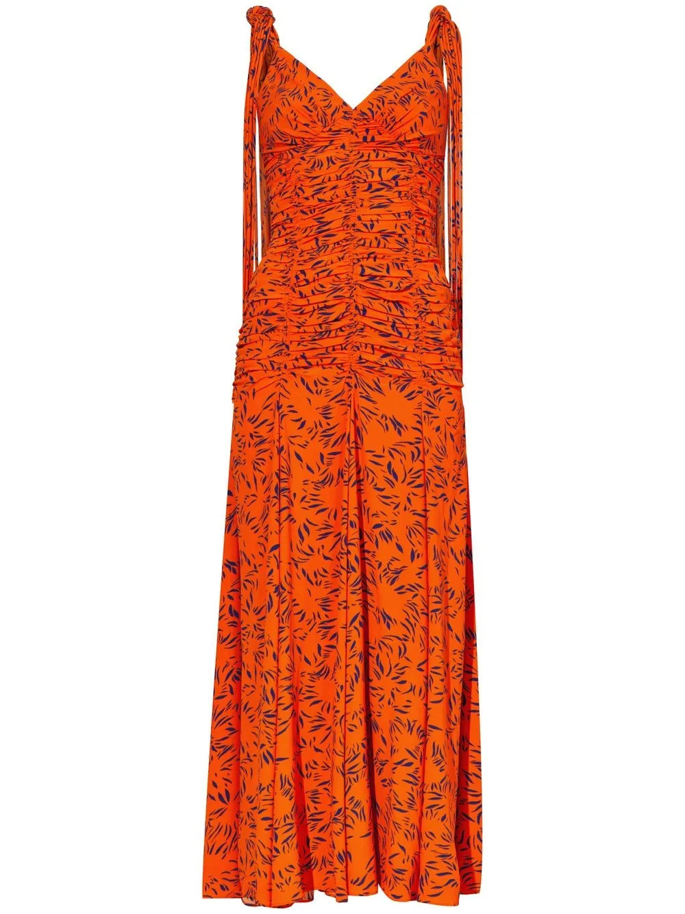 Proenza Schouler floral-print V-neck Midi Dress - Farfetch | Farfetch Global