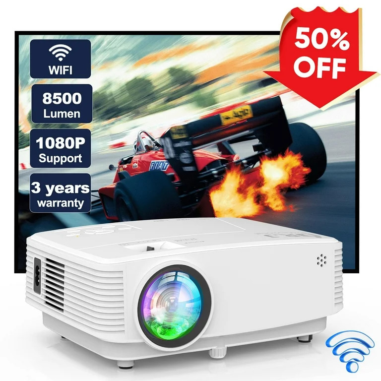 Mini WIFI Projector 1080P FHD Portable Projector for Home Supported 8500 Lumens - Walmart.com | Walmart (US)