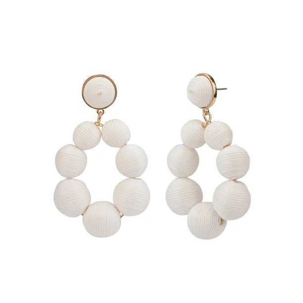 Time and TruTime and Tru Women's White Thread Ball Drop EarringUSD$6.92Price when purchased onlin... | Walmart (US)