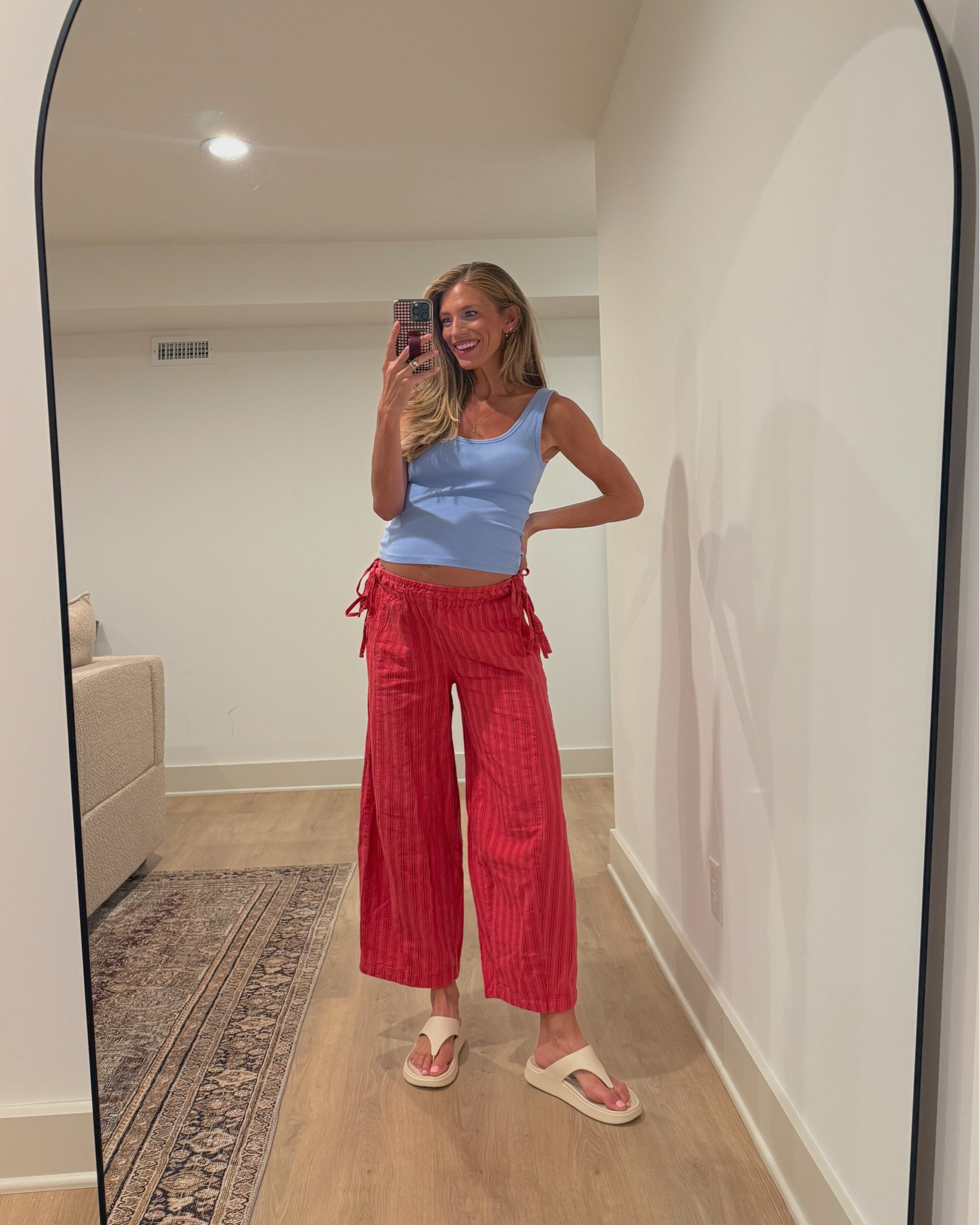 Spring pregnancy outfit i wore today! 
Size down in pants. I’m wearing a small 39 weeks pregnant. Probably would be XS/s not pregnant, 

Small in tank, it’s bra free (padded) 


Free people, bump friendly @abercrombie @crocs

#LTKmomlife #LTKootd #LTKBump