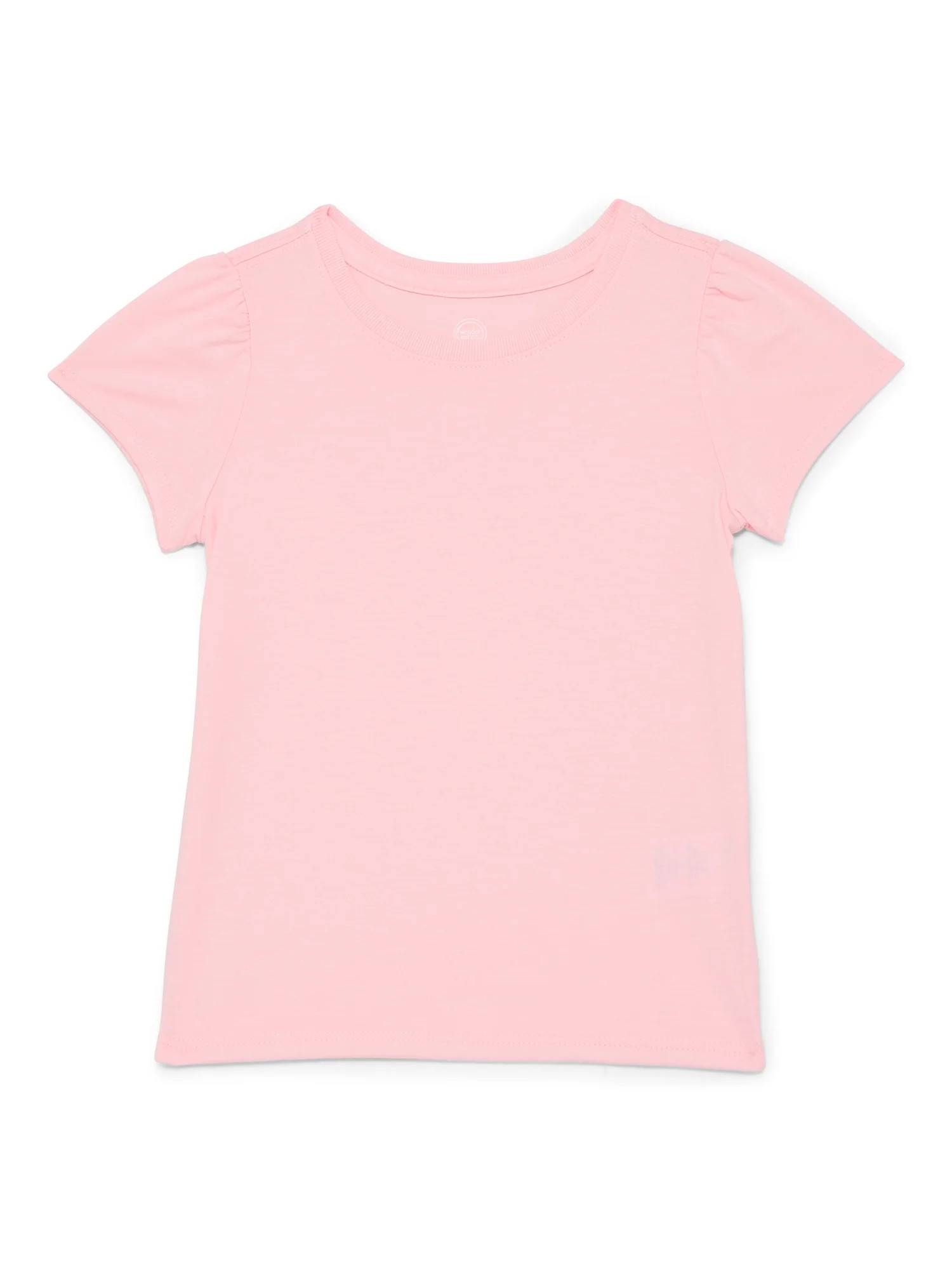 Wonder Nation Toddler Girls Tee with Short Sleeves, Sizes 18M-5T | Walmart (US)