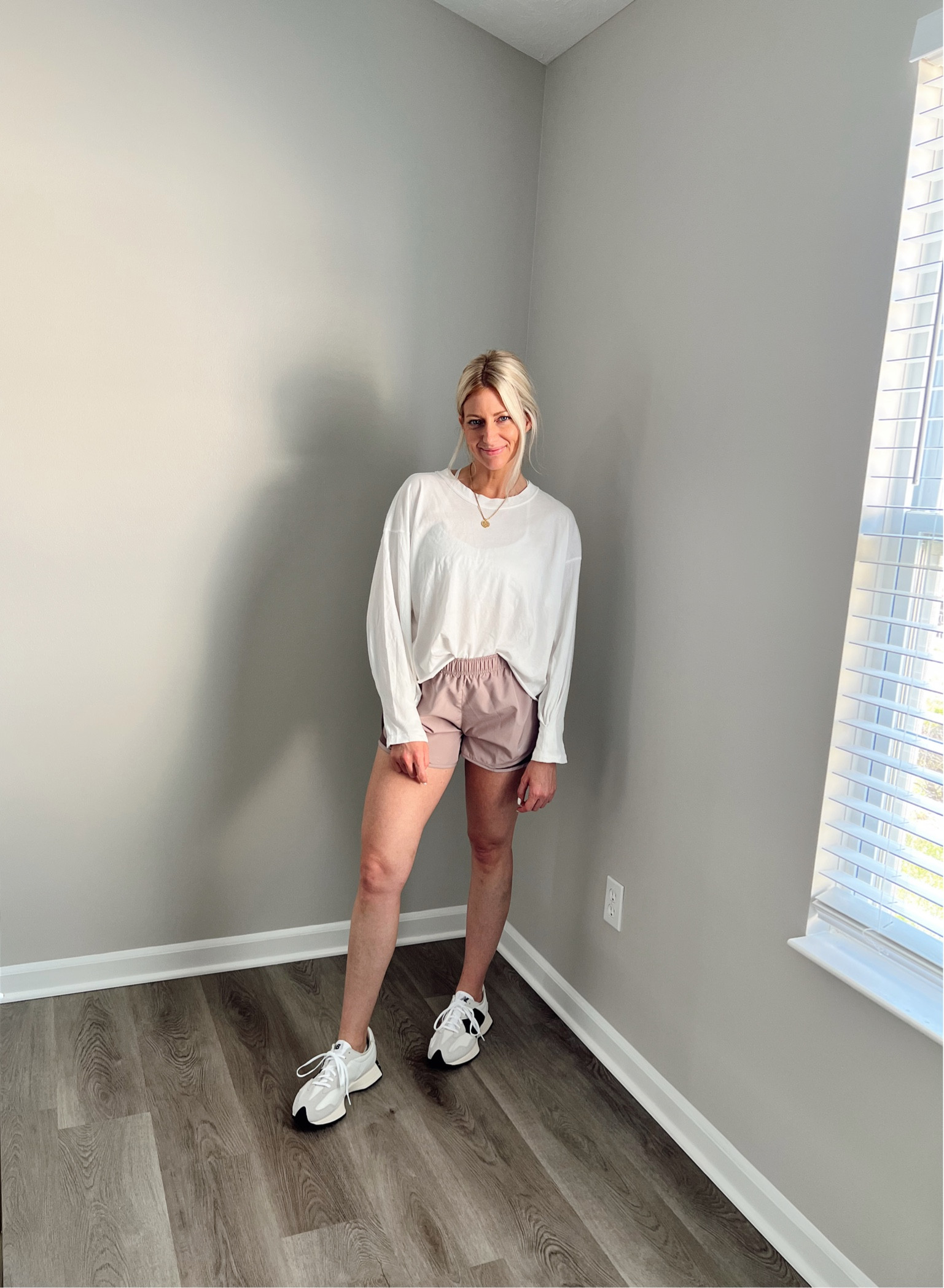 Love this long sleeve top. I have the short sleeve version too. Highly recommend both 🫶🏼

Running outfit 
Fall outfit 
Free people movement 
Workout shorts
New balance 327 sneakers 

#LTKfitness #LTKfindsunder50 #LTKstyletip