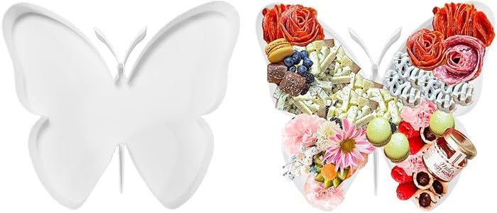 10 Inch Plastic Fillable Butterfly for Charcuterie, Party Table Centerpiece, Waterproof (Butterfl... | Amazon (US)