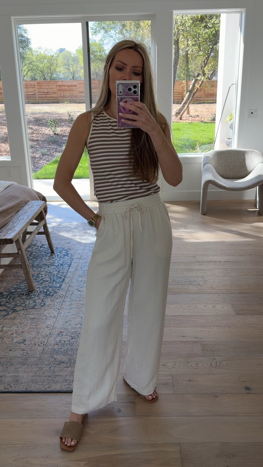 Amazon OTD wearing size small and both.