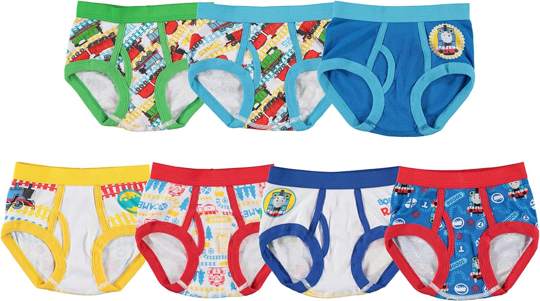 Thomas & Friends Boys Toddler 7-Pack 100% Combed Cotton Briefs with Thomas The Tank, Percy and Mo... | Amazon (US)