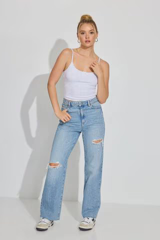 Wide Leg Jean - Maddie Blue | Garage Clothing