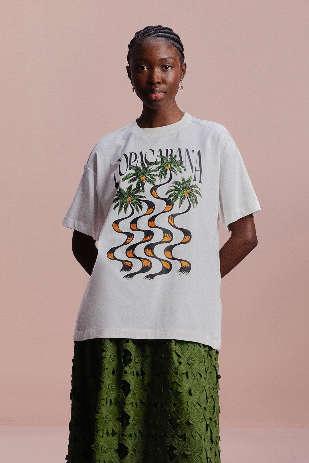Off-White Copacabana Relaxed Organic Cotton T-Shirt | FarmRio (US)