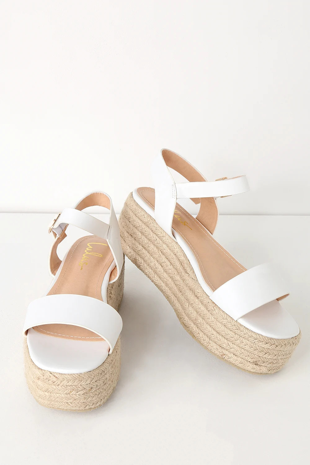 Corsa White Espadrille Flatform Sandals | Lulus (US)