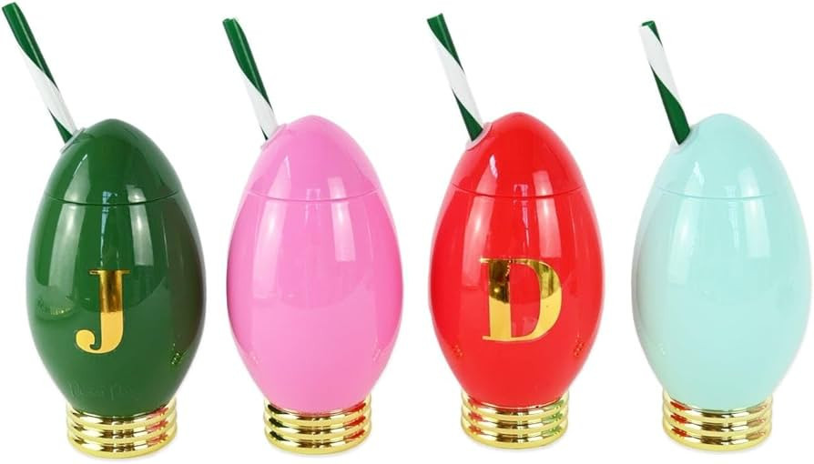 Packed Party Fun Novelty Christmas Light Drink Sipper Bottles Cup, Christmas Holiday Decoration f... | Amazon (US)