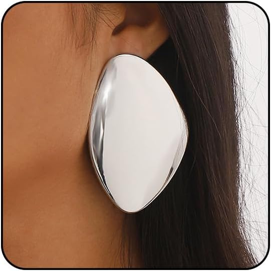 Gold Statement Earrings for Women Big Gold Earrings Large Silver Statement Earrings Chunky Gold E... | Amazon (US)