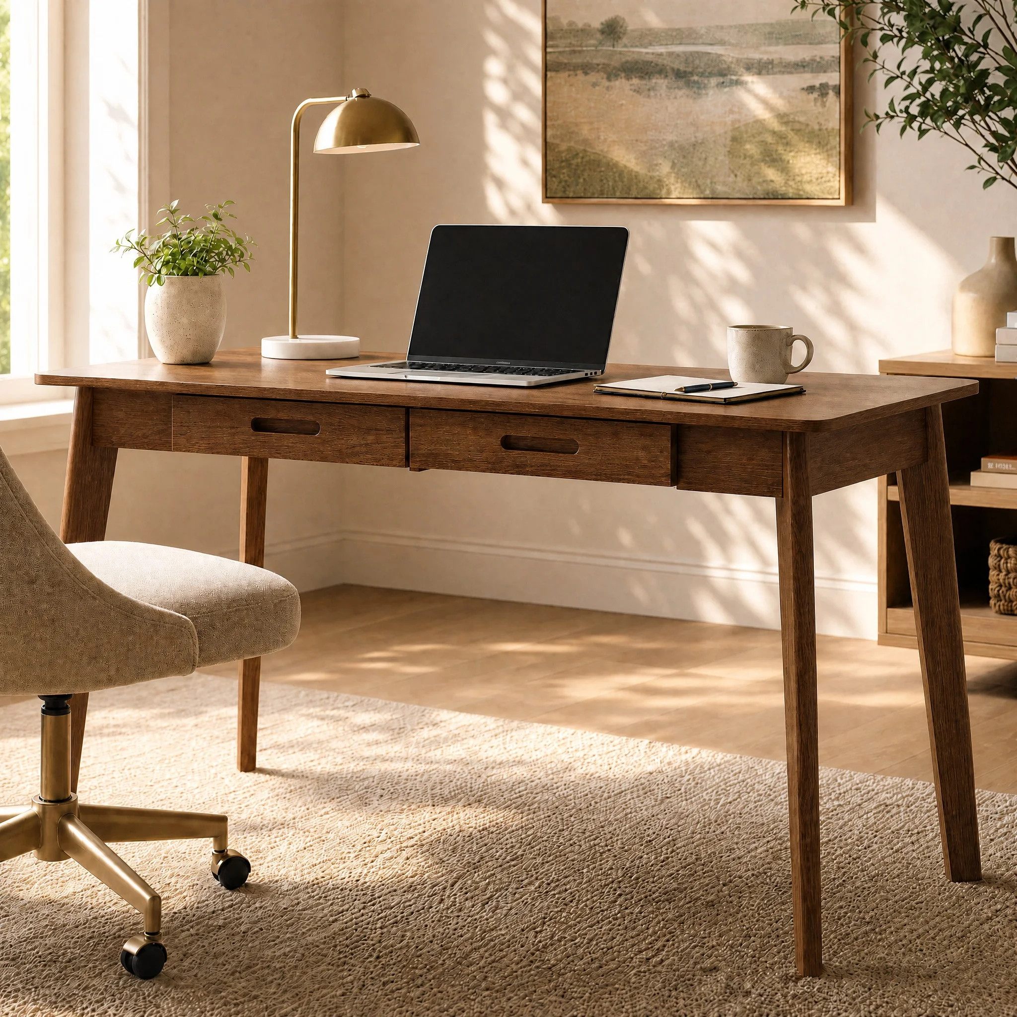 Caidence Solid Wood Desk | Wayfair North America