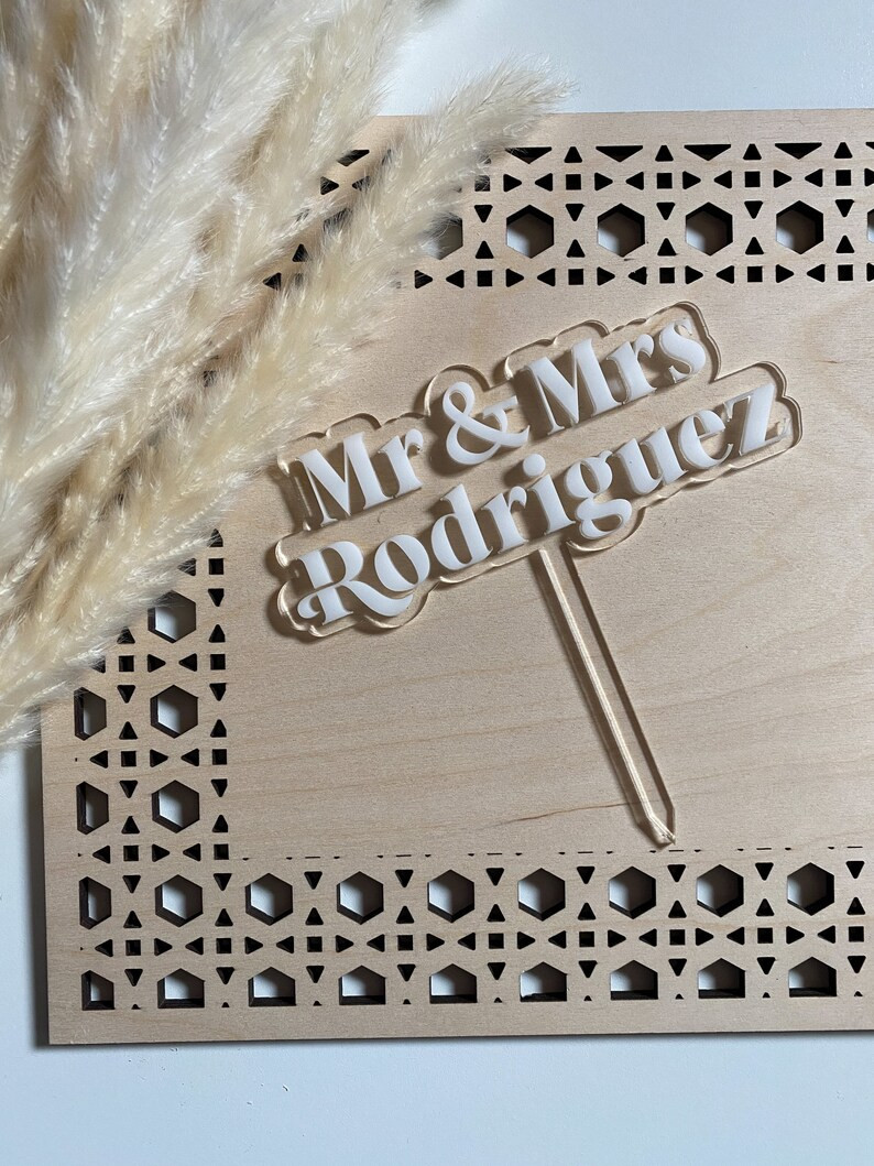 Modern Acrylic Cake Topper  Wedding Cake Topper  Acrylic | Etsy | Etsy (US)