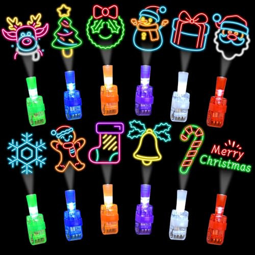 YBSOP Christmas Party Favors for Kids, 36pcs Finger Lights Toys for Christmas Stocking Goodie Bag Stuffers Classroom Rewards Xmas Sock Filler | Amazon (US)
