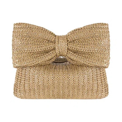 Straw Bow Purse Women Clutch Bag Bohemian Crescent Clutch Foldable Bow Handle Zipper Closure Straw | Wayfair North America