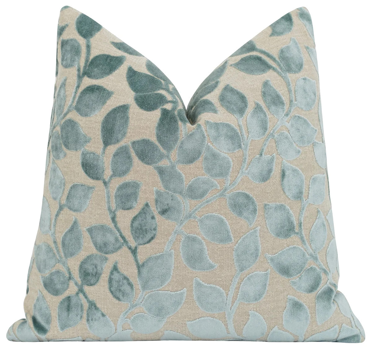 Charlotte Lagoon Vine Cut Velvet Pillow | Land of Pillows
