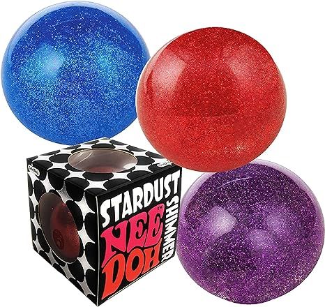 Nee-Doh Schylling Stardust Shimmer Groovy Glob! Squishy, Squeezy, Stretchy Stress Balls Blue, Red... | Amazon (US)