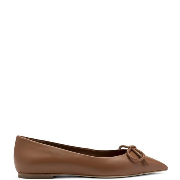 Lee Flat In Caramel Leather | Larroude