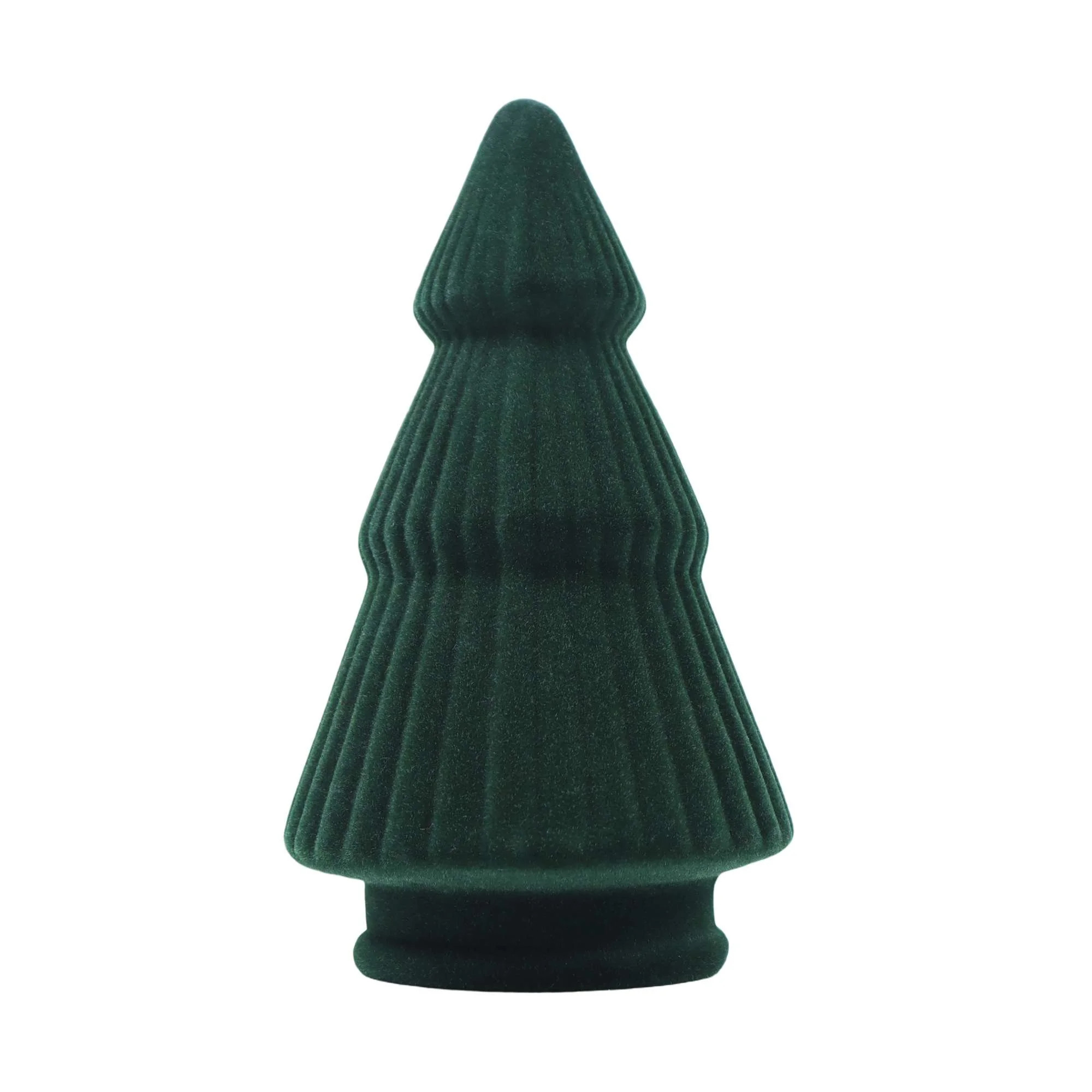 Holiday time ceramic flocked tree,7 inch,green colour, Holiday time Christmas green flocked tree,... | Walmart (CA)