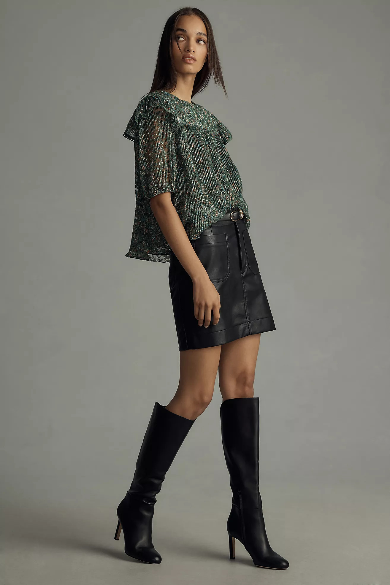 Porridge Lace Crew-Neck Blouse | Anthropologie (US)