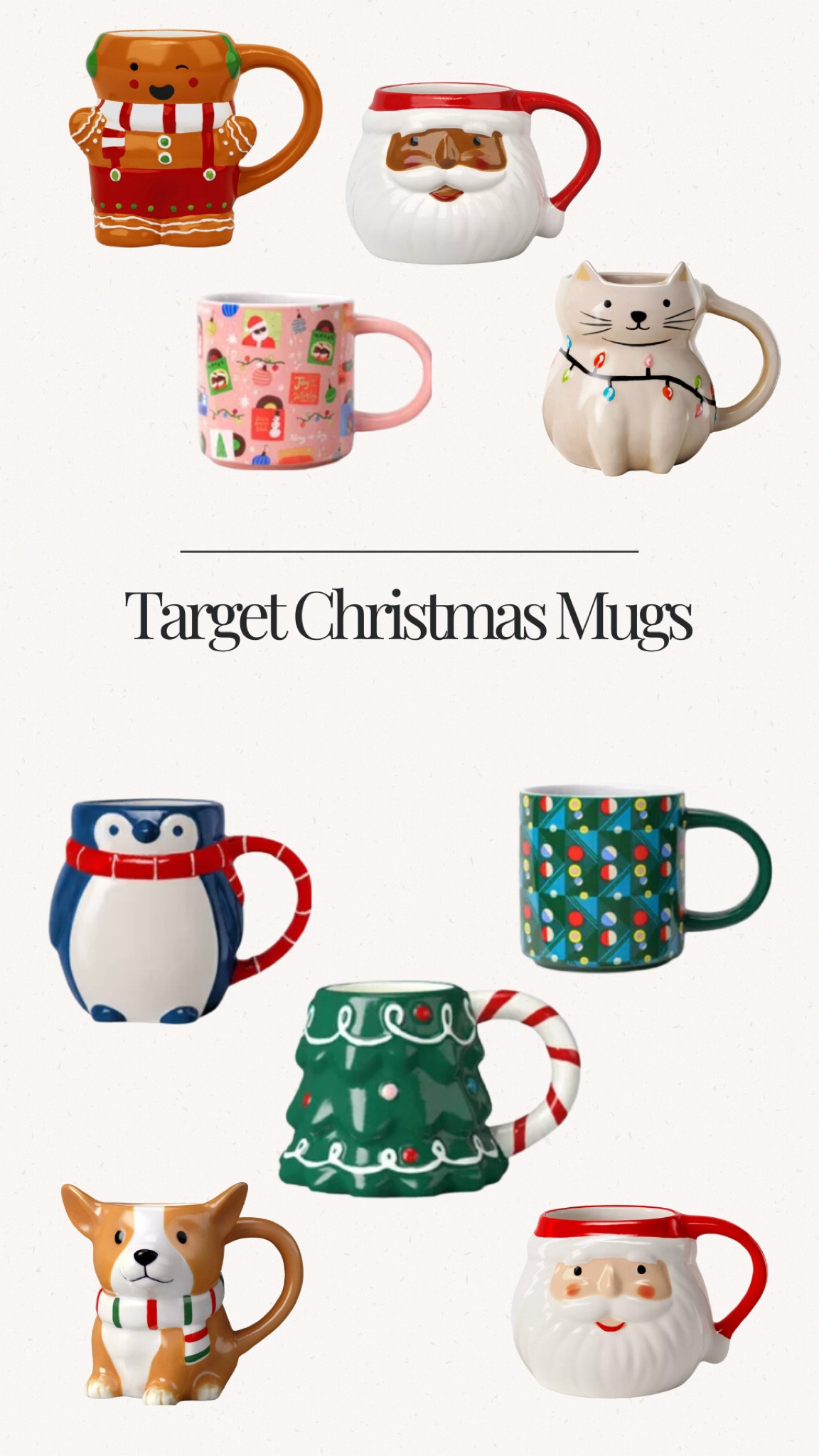 Christmas target mugs $5 

#LTKFamily