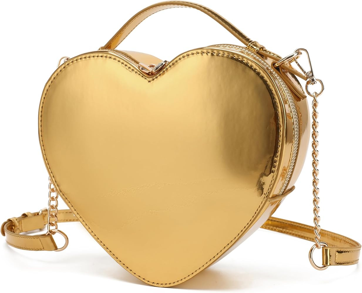 lola mae Heart Shape Satchel Crossbody Purse for women Zip Around Shoulder Bag | Amazon (US)