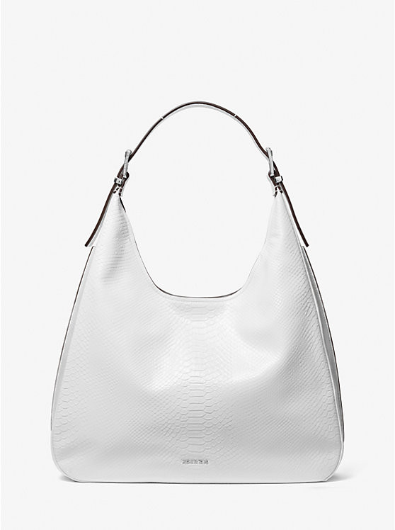 Nolita Large Snake Embossed Leather Hobo Shoulder Bag | Michael Kors CA