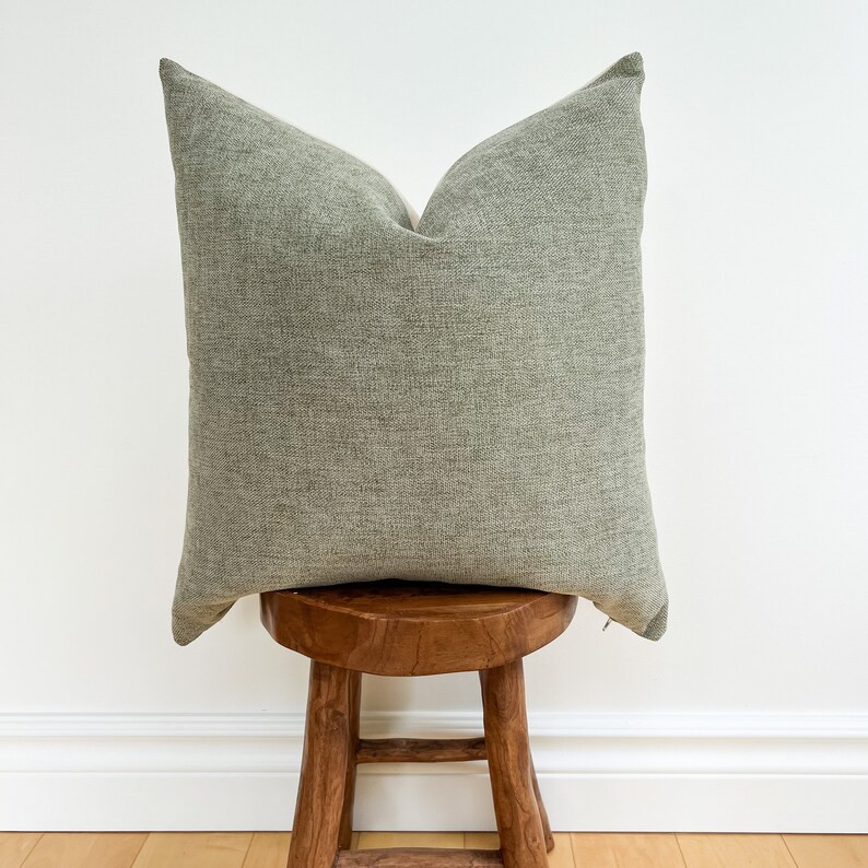 The Eden L Sage Green Throw Pillow L Solid Pillow Cover L - Etsy Canada | Etsy (CAD)