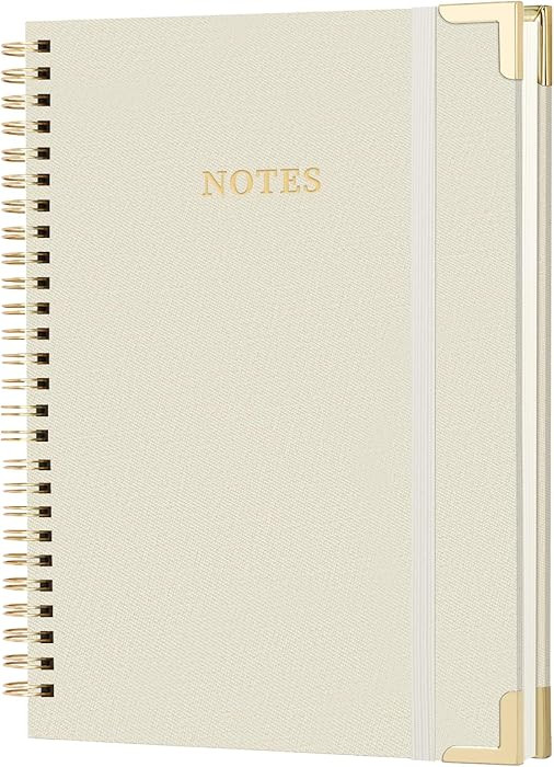 A4 Large Spiral Notebook Journal, (8.5×11'' )100 Pages 50 Sheets Linen Hardcover College Ruled J... | Amazon (US)