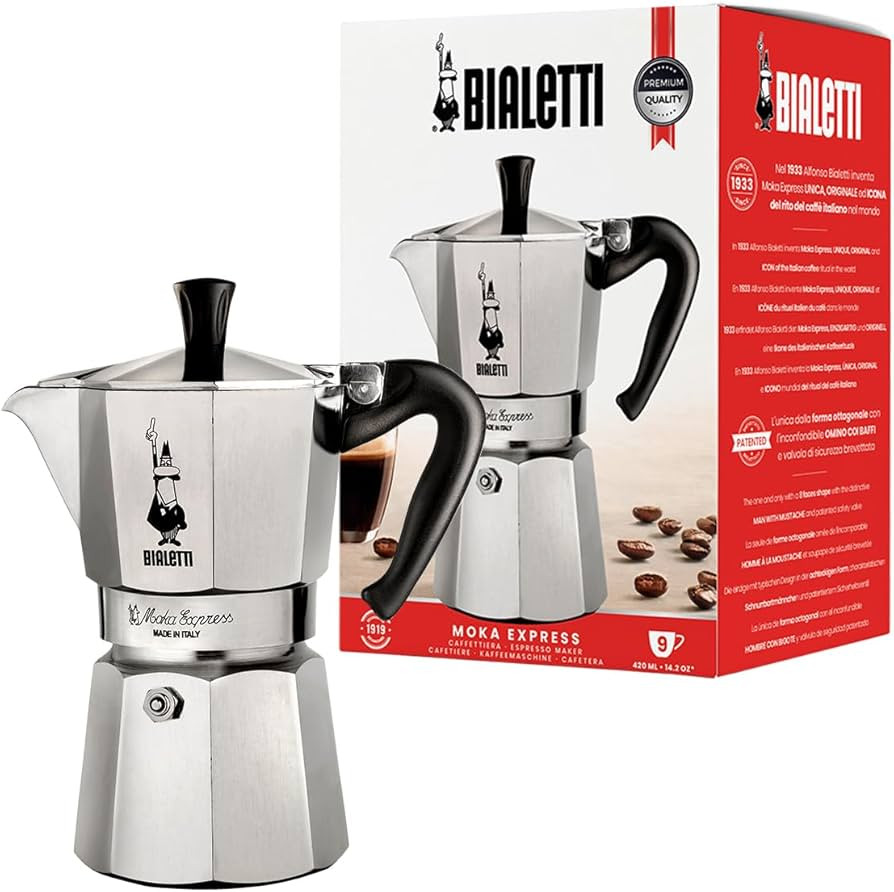 Bialetti - Moka Express: Iconic Stovetop Espresso Maker, Makes Real Italian Coffee, Moka Pot 9 Cu... | Amazon (US)