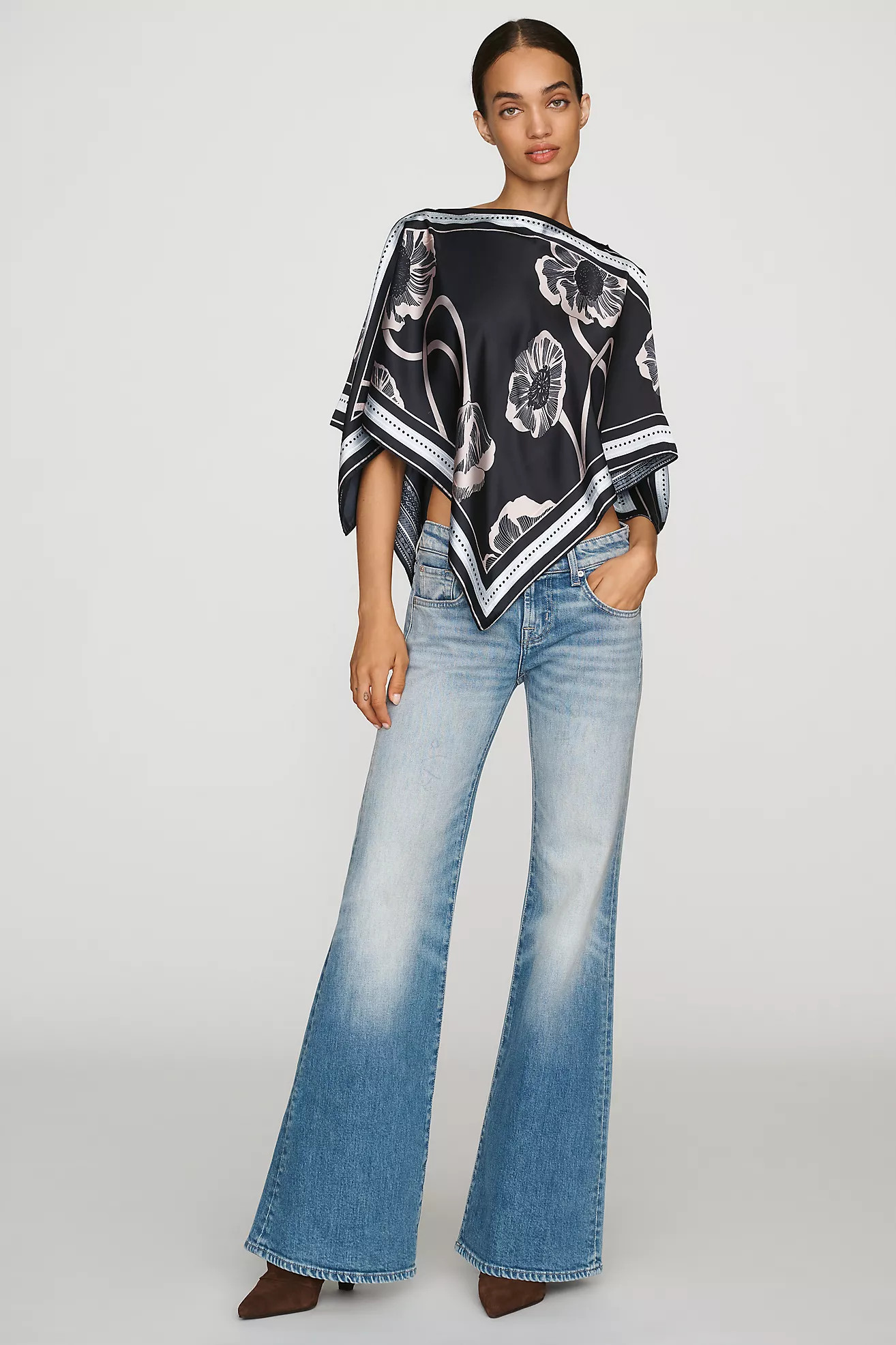 By Anthropologie Printed Scarf Poncho | Anthropologie (US)