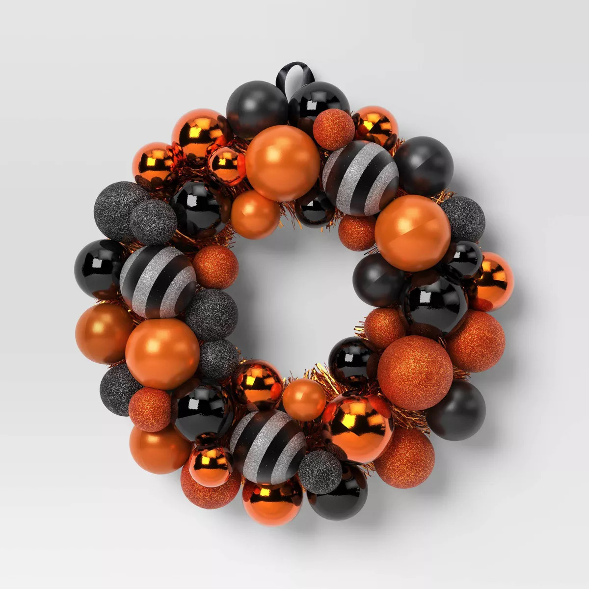 16" Artificial Wreath with Bulb Option Orange/Black - Hyde and EEK! Boutique™ | Target