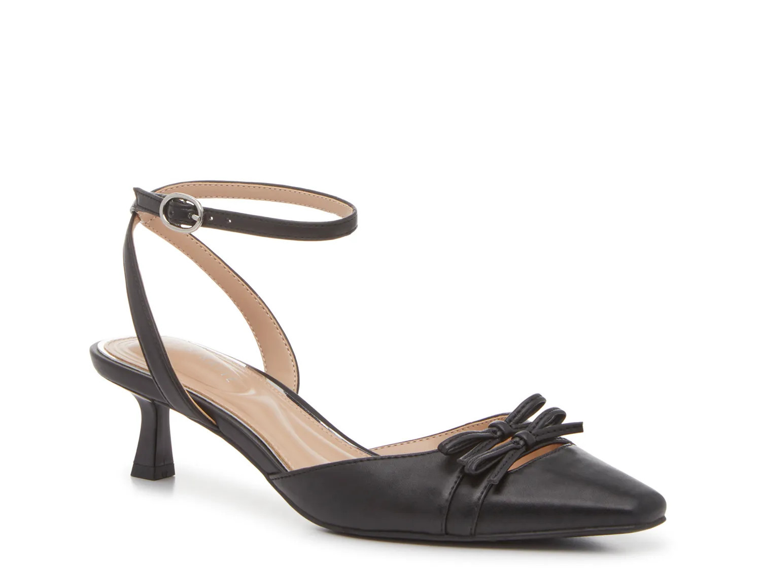 Kelly & Katie Kipsey Sandal | Women's | Black | Size 8.5 | Pumps | Ankle Strap | Kitten | DSW