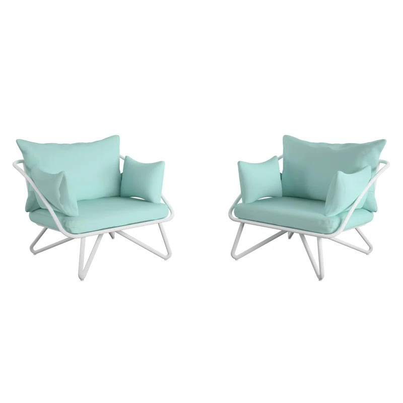 Teddi Patio Chair with Cushions (Set of 2) | Wayfair North America