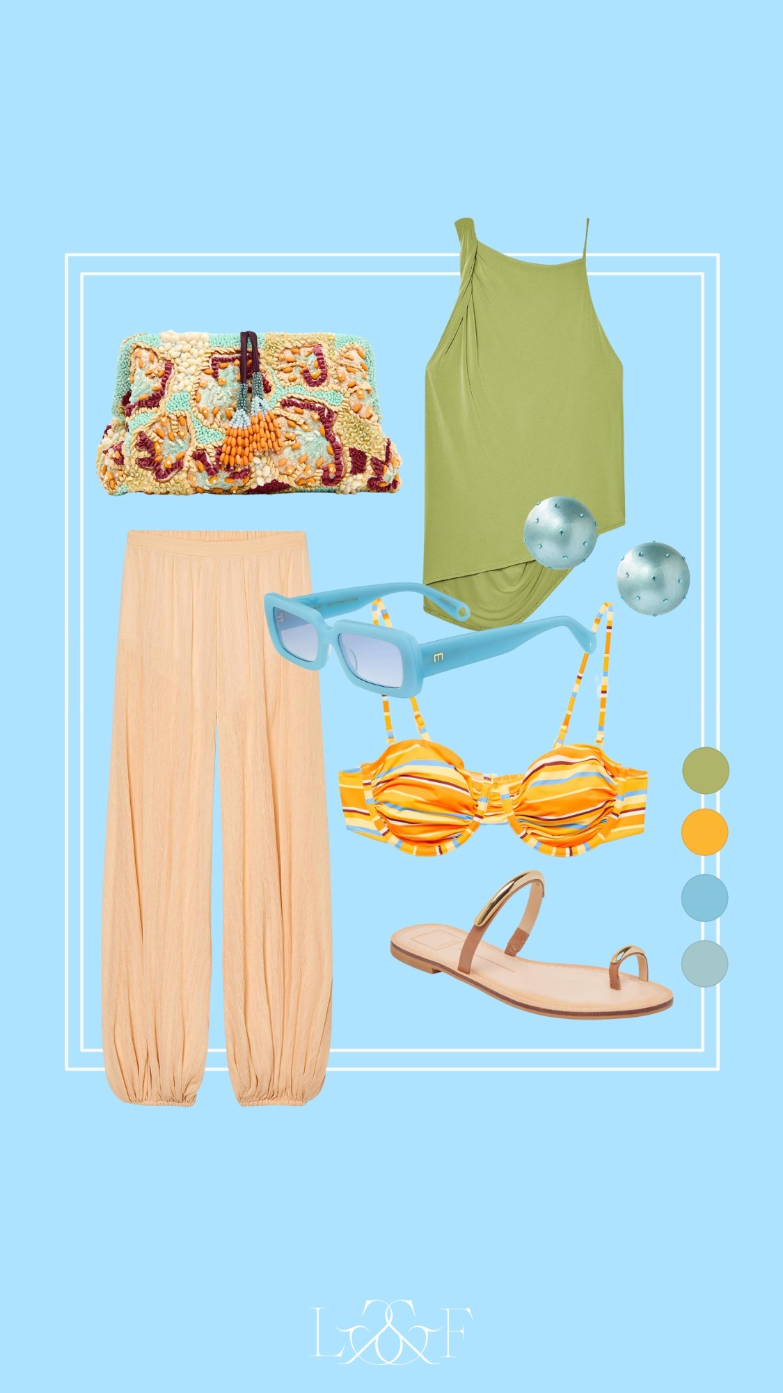 Colorful vines for your next vacation and lumber weather days. Love this little beaded clutch from Zara. 

#LTKTravel