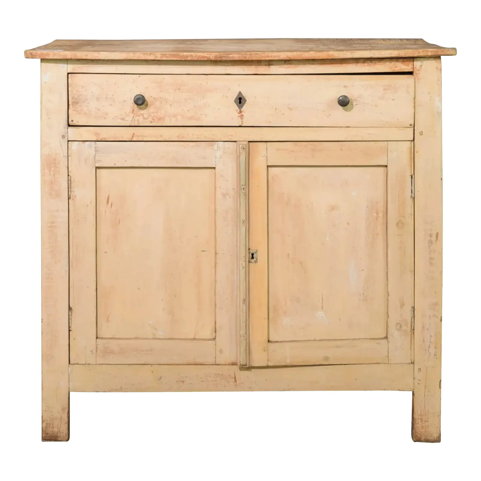 Classic French Farmhouse Painted Two Door Buffet - Early 20th C. | Chairish