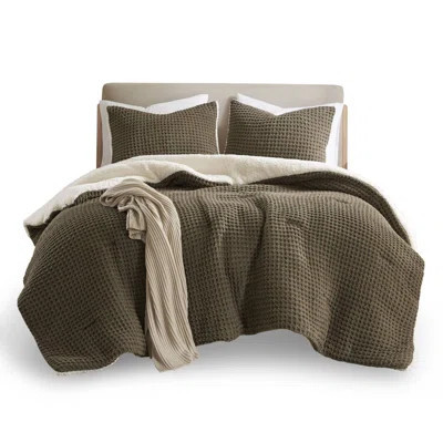 Premium Waffle Knit Bedding Set, Cozy Polyester, Modern Comfort, Home Relaxation | Wayfair North America