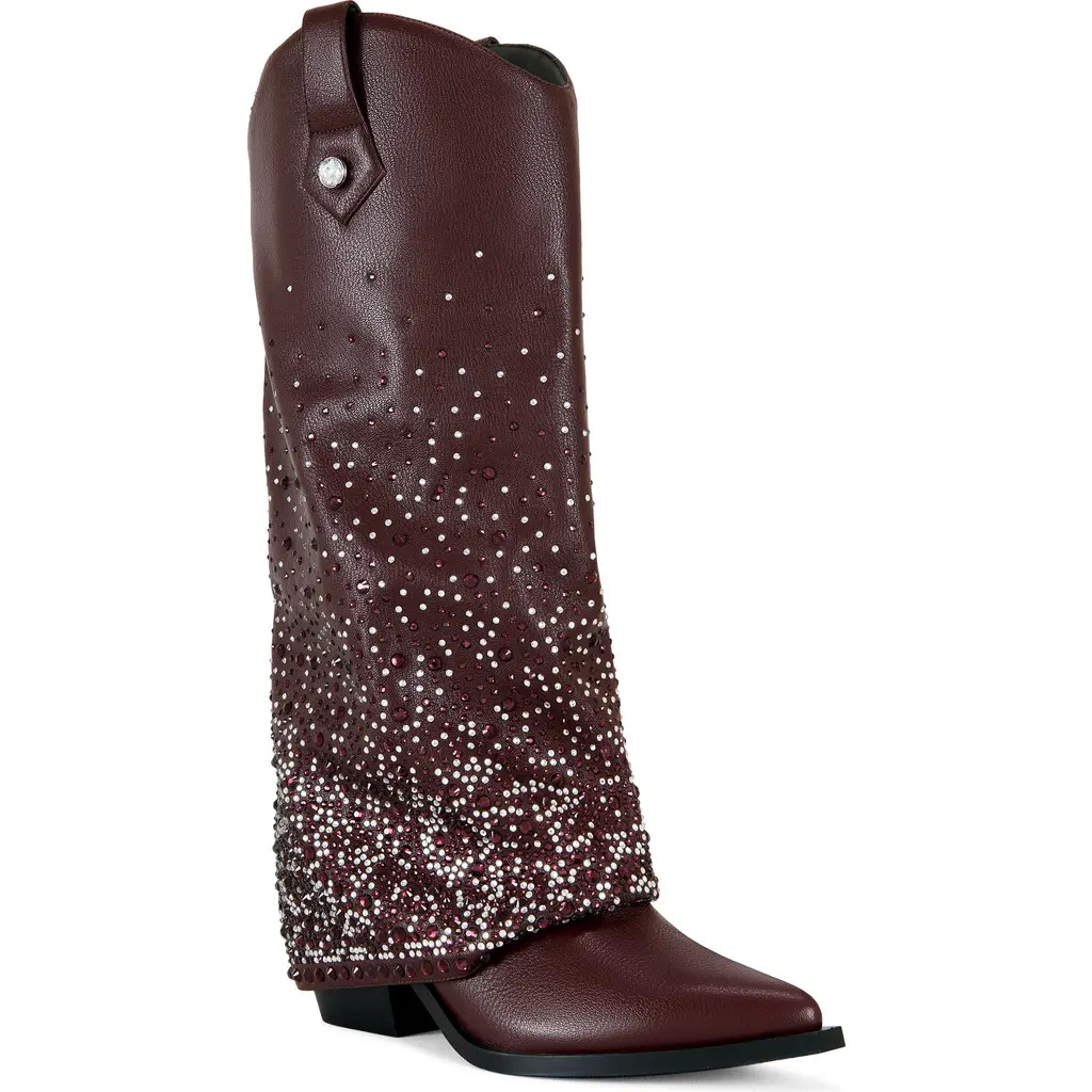 AZALEA WANG Beth Stud Western Boot in Brown at Nordstrom Rack, Size 8.5 | Nordstrom Rack