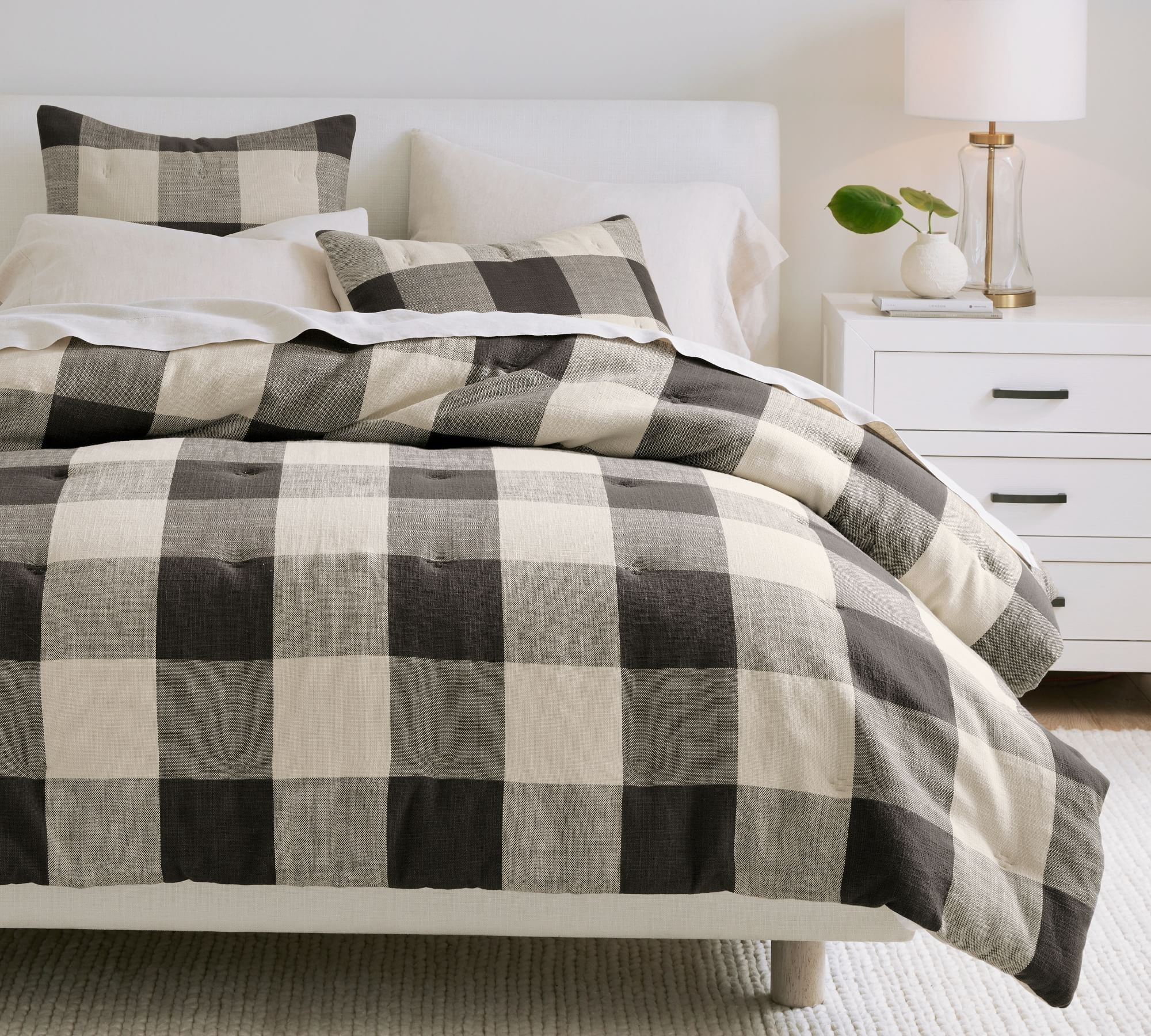 Bryce Comforter, Charcoal, Full/Queen | Pottery Barn (US)