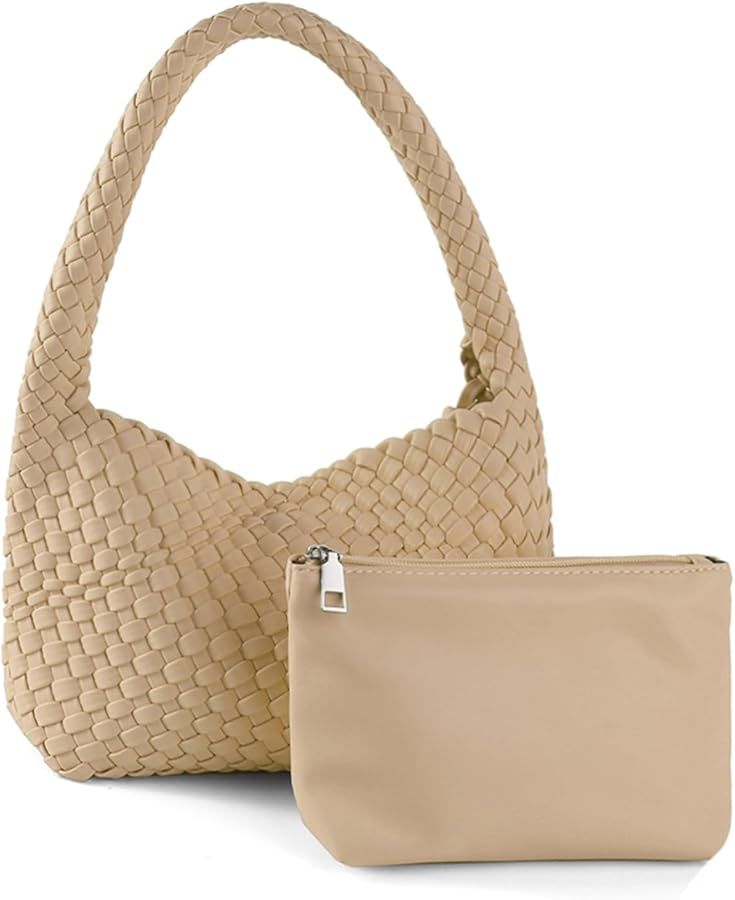 Fashion Designer Handbags and Purses Women Shoulder Bag Casual Versatile Hand Woven Shopping Tote... | Amazon (US)