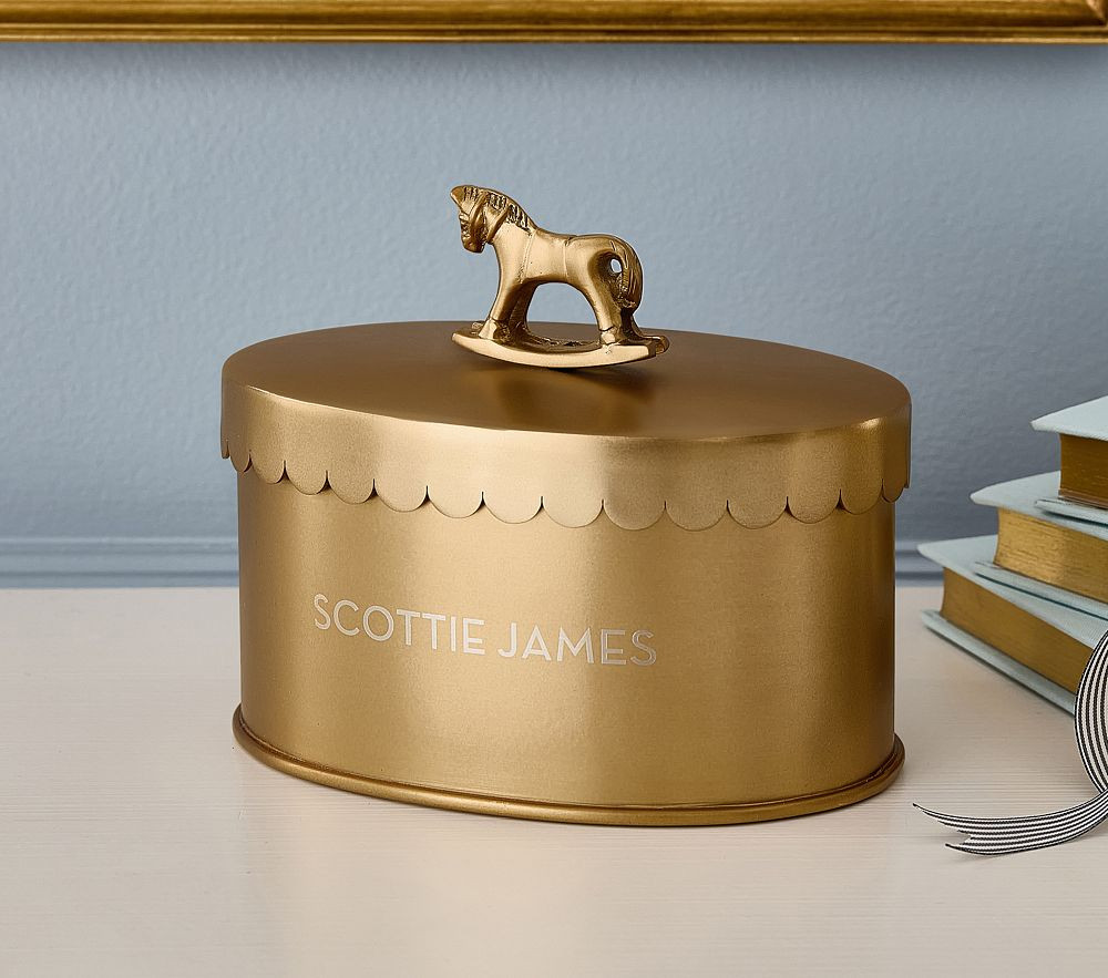 Chris Loves Julia Rocking Horse Keepsake Box | Pottery Barn Kids
