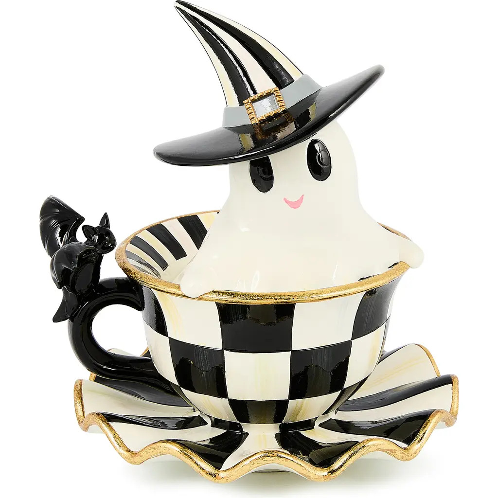 MACKENZIE CHILDS Courtly Check Teacup Ghost Decor at Nordstrom | Nordstrom