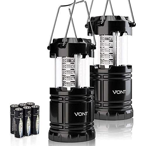 Amazon.com: Vont 2 Pack LED Camping Lantern, Super Bright Portable Survival Lanterns, Must Have Duri | Amazon (US)