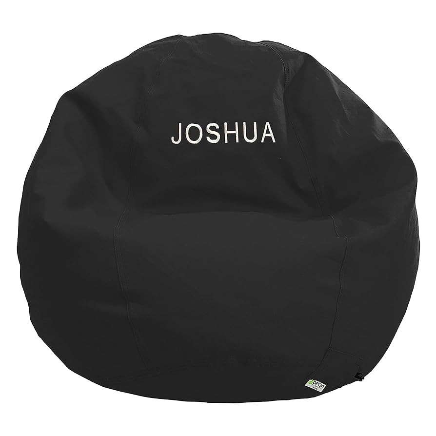 Bean Products Kids Monogrammed Cotton Bean Bag Chair | Filled w/Polystyrene Beads & CertiPUR Foam... | Amazon (US)