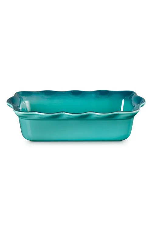 Le Creuset Heritage Stoneware 9-Inch Fluted Loaf Pan in Riviera at Nordstrom | Nordstrom