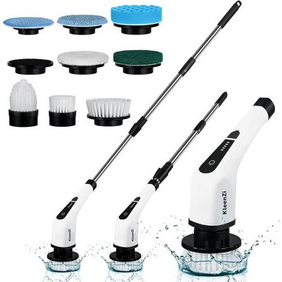 Electric Spin Scrubber Cleaning Brush 8 In 1 Shower Scrubber Adjustable Handle. For Windows, Bathrooms, Cars. Luminuxe | Target